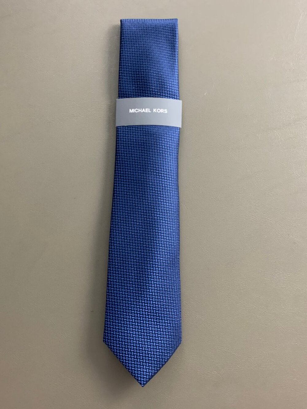 Michael Kors Men's 3'' Silk Blend Neck Tie, Navy Blue Grayson Geometric, OS